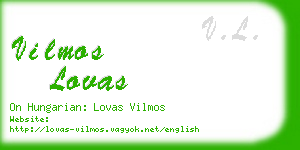 vilmos lovas business card
